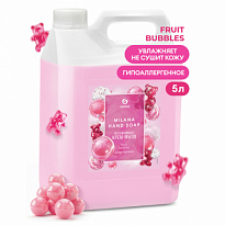 GRASS Крем-мыло жидкое увлажняющее "Milana fruit bubbles" (канистра 5кг) /4шт 125318